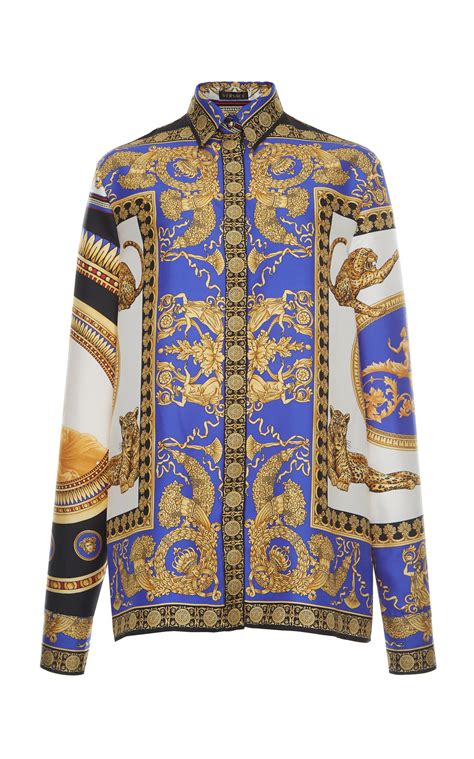 versace long sleeve t shirt silk replica|versace silk shirt sale.